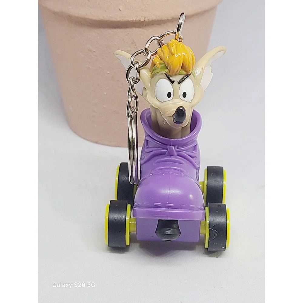 Disney Speedy Racer Character‎ Keychain Purple Roller Skate Collectible Vintage